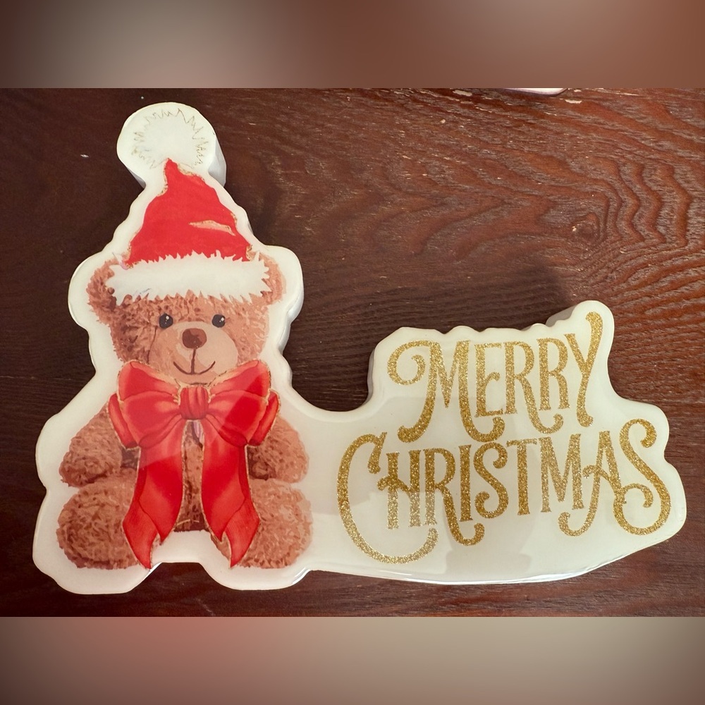 Festive Teddy Bear Christmas Decoration